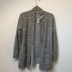 LOFT Heathered Velour Drape Sweater